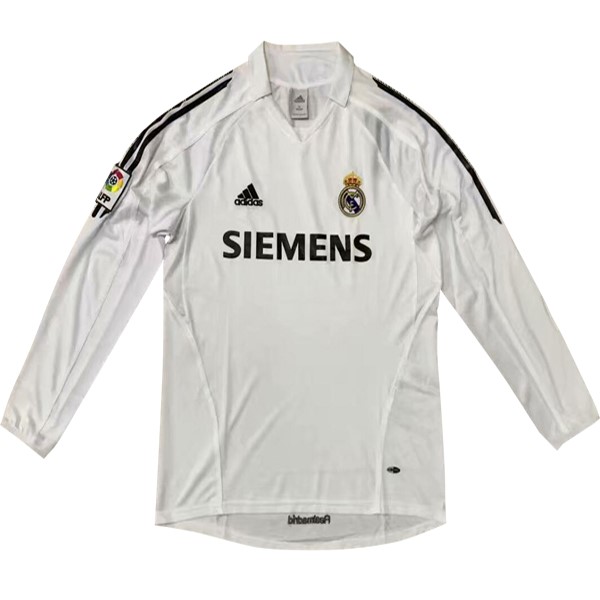 Camiseta Real Madrid 1ª ML Retro 5 6 Blanco